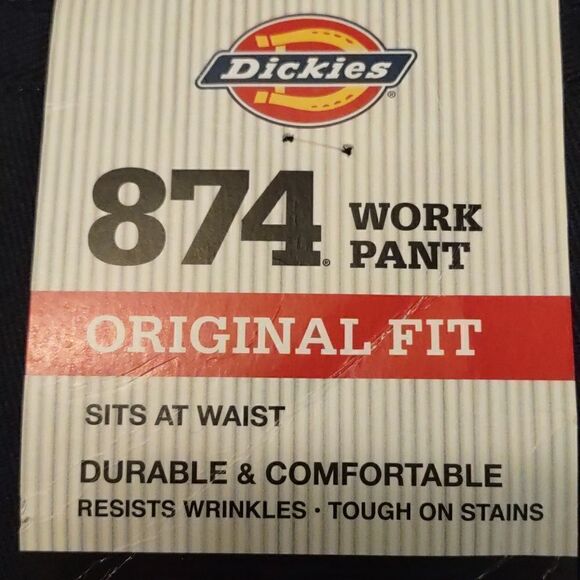 New Dickies 42x30 Navy 874 Original Fit Flex Work Pant - Picture 3 of 7